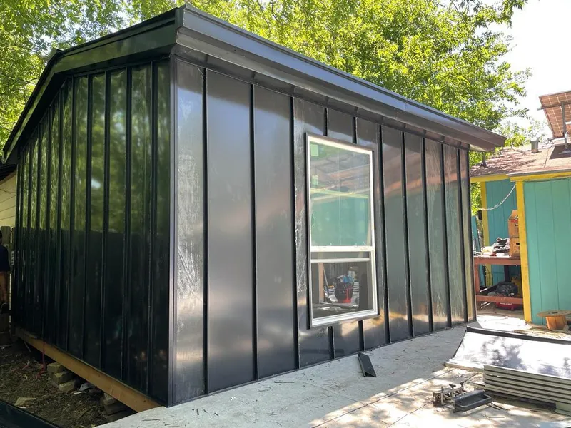 Black standing seam metal wall panels for Roof Inspection in Union